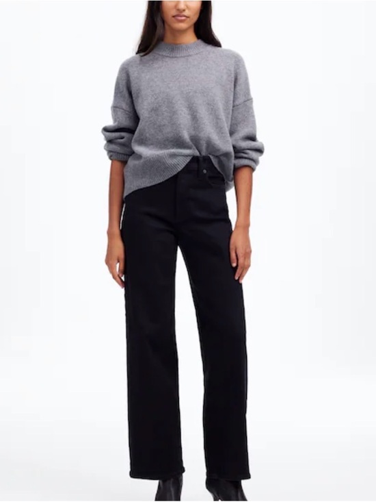 Madewell Denim - Madewell The Perfect Vintage Wide Leg Jean Black Rinse Wash